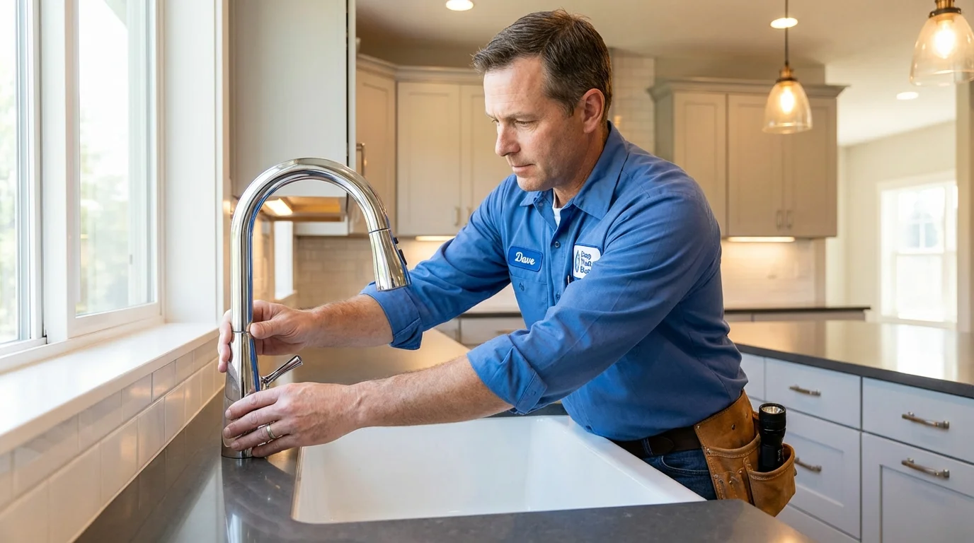 Kitchen faucet installation by Johns Plumbing LLC in Kentland
